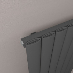 Sandhurst 1800 x 485mm Aluminium Radiator - Matt Anthracite