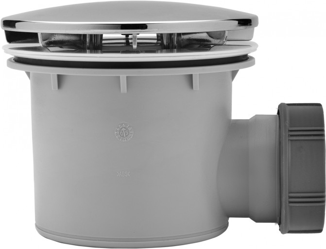 Wirquin Tourbillon 90mm Shower waste with chrome dome, universal outlet