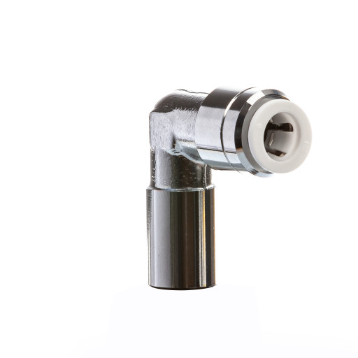 10 x 15mm Push Fit Radiator Elbow Chrome