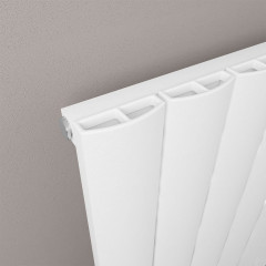Tordino 1800 x 470mm Aluminium Radiator - Matt White