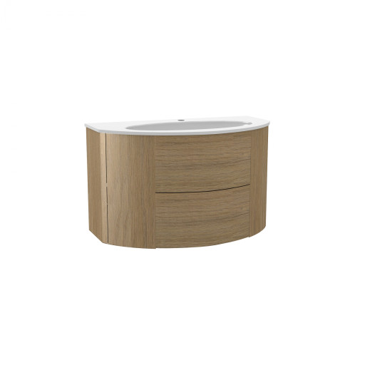 Ultimo 920 Wall Hung Vanity Unit c/w Tressa Basin Tortona Oak